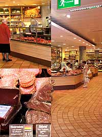 Kaufinger Stra&szlig;e 01-05: Galeria Kaufhof am Marienplatz Ausgesuchte Fleisch-Spezialit&auml;ten, Fleisch, Wurst, Gefl&uuml;gel-Produkte Foto: Marikka-Laila Maisel