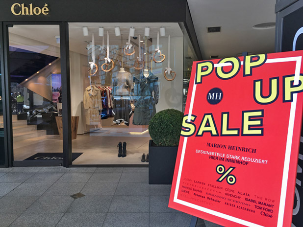 Poppige Preisangebote im Chloe Store Munich Residenzstrasse Foto: marikka-Laila Maisel