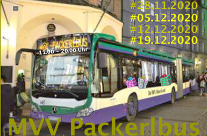 MVV-Packerlbus erleichtert die Weihnachtseinkäufe in der Münchner Innenstadt Foto: MVV