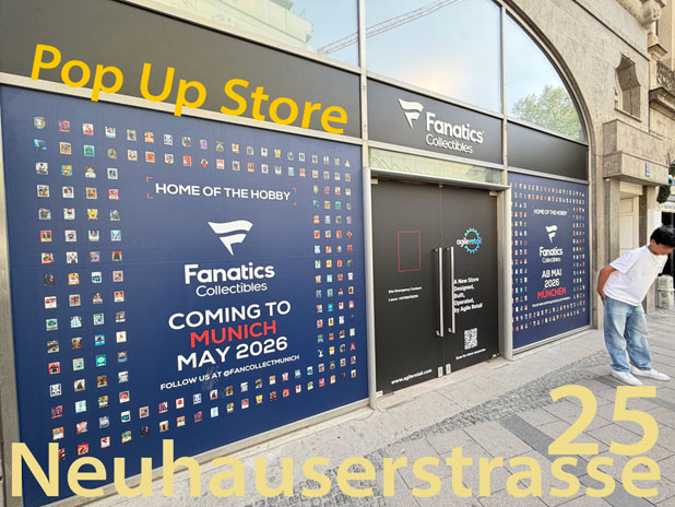 Ein "Fanatics Pop up Store" eröffnet in der Neuhauser Strasse, Mai 2025 Foto: Martin Schmitz