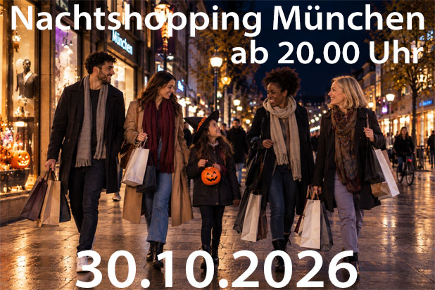 Shoppingnacht in München (Bild: ChatGPT, inspiriert von Marikka-Laila Maisel)